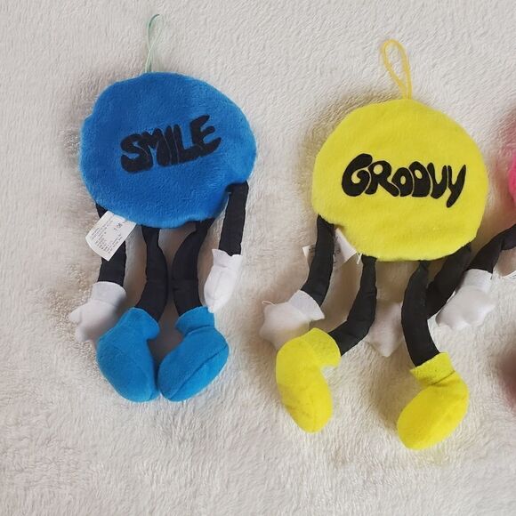 1997 Stuffins Smiley Face Beanie Plush Hanging Doll - Picture 5 of 8